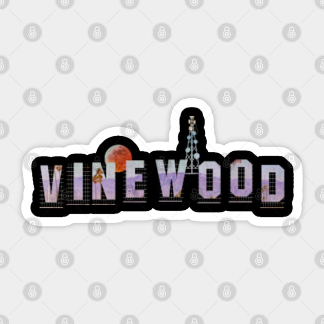 "VINEWOOD" Los Santos GTA V Print Sticker by Cartooned Factory